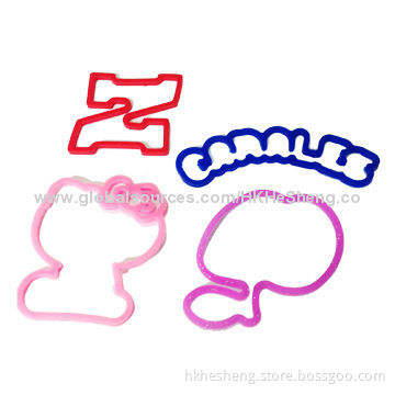 2014 Food-grade Rainbow Silicone Rubber Bands, Available in Various Colors and Shapes